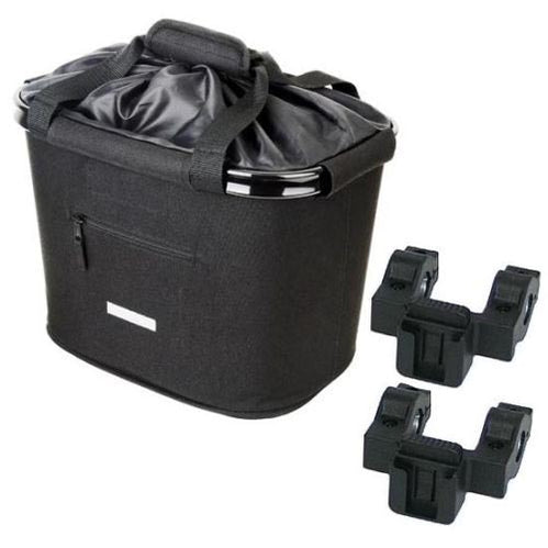 Lenkerkorb Fahrradkorb Fahrrad Korb vorne - abnehmbar - faltbar - Blue Bird - mit Quick-Clip Halterung - zusätzliche 2. Halterung - ca. 20 Liter Volumen- für eBike geeignet