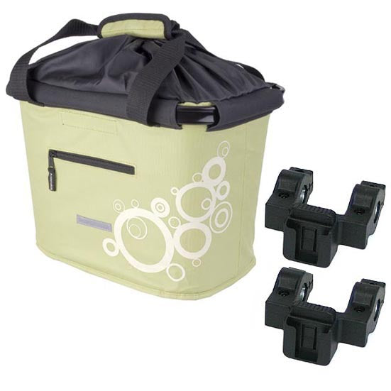 Lenkerkorb Fahrradkorb Fahrrad Korb vorne - abnehmbar - faltbar - Blue Bird - mit Quick-Clip Halterung - zusätzliche 2. Halterung - ca. 20 Liter Volumen- für eBike geeignet