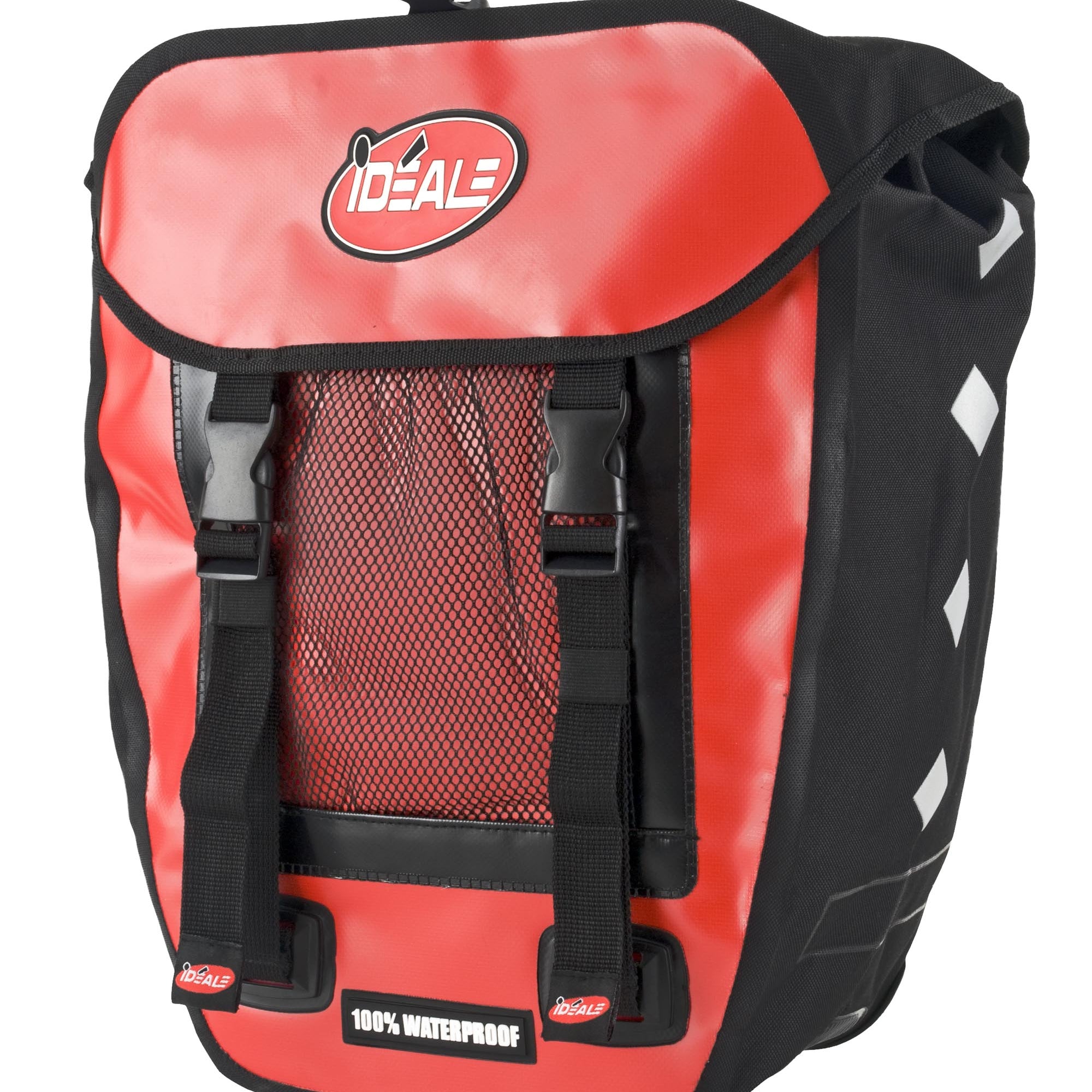 IDEALE HITEC Fahrradtasche Gepäcktasche schwarz/rot NEU