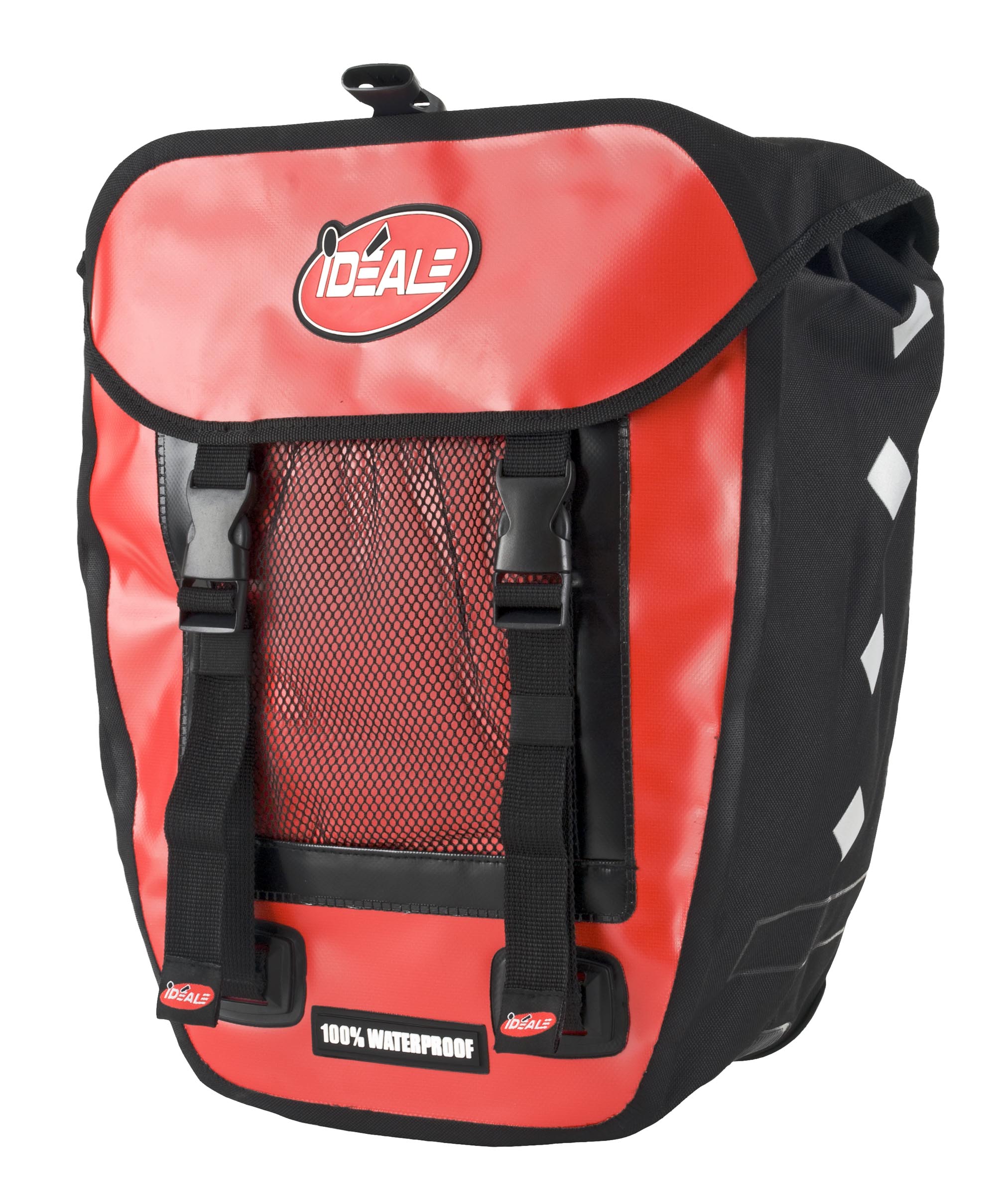 IDEALE HITEC Fahrradtasche Gepäcktasche schwarz/rot NEU