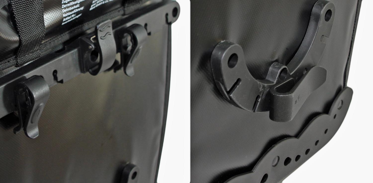 IDEALE HITEC 3 Fahrradtaschen Gepäcktaschen schwarz/rot