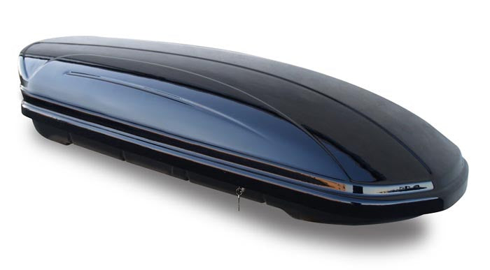 Skibox VDPMAA460 460Ltr schwarz glänzend abschließbar + Alu Relingträger VDP004L kompatibel mit für VW Passat Variant B7 10-14