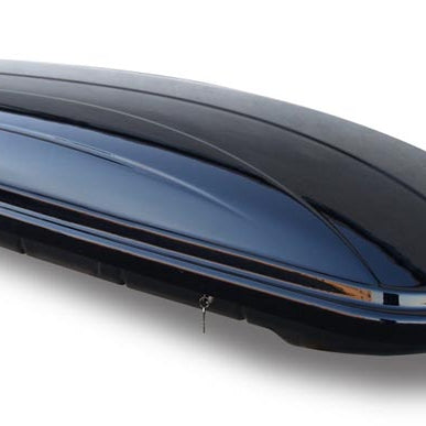 Dachbox VDPMAA460 460Ltr schwarz glänzend abschließbar + Alu Relingträger VDP004L kompatibel mit für VW Passat Variant B7 10-14