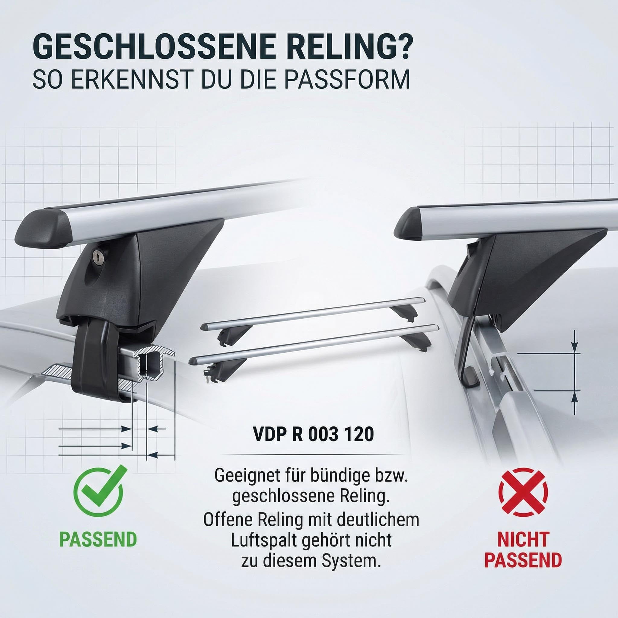 Dachbox VDPJUXT400 400Ltr schwarz abschließbar  + Alu Dachträger RB003 kompatibel mit für Mercedes GLC (5Türer) ab 2015