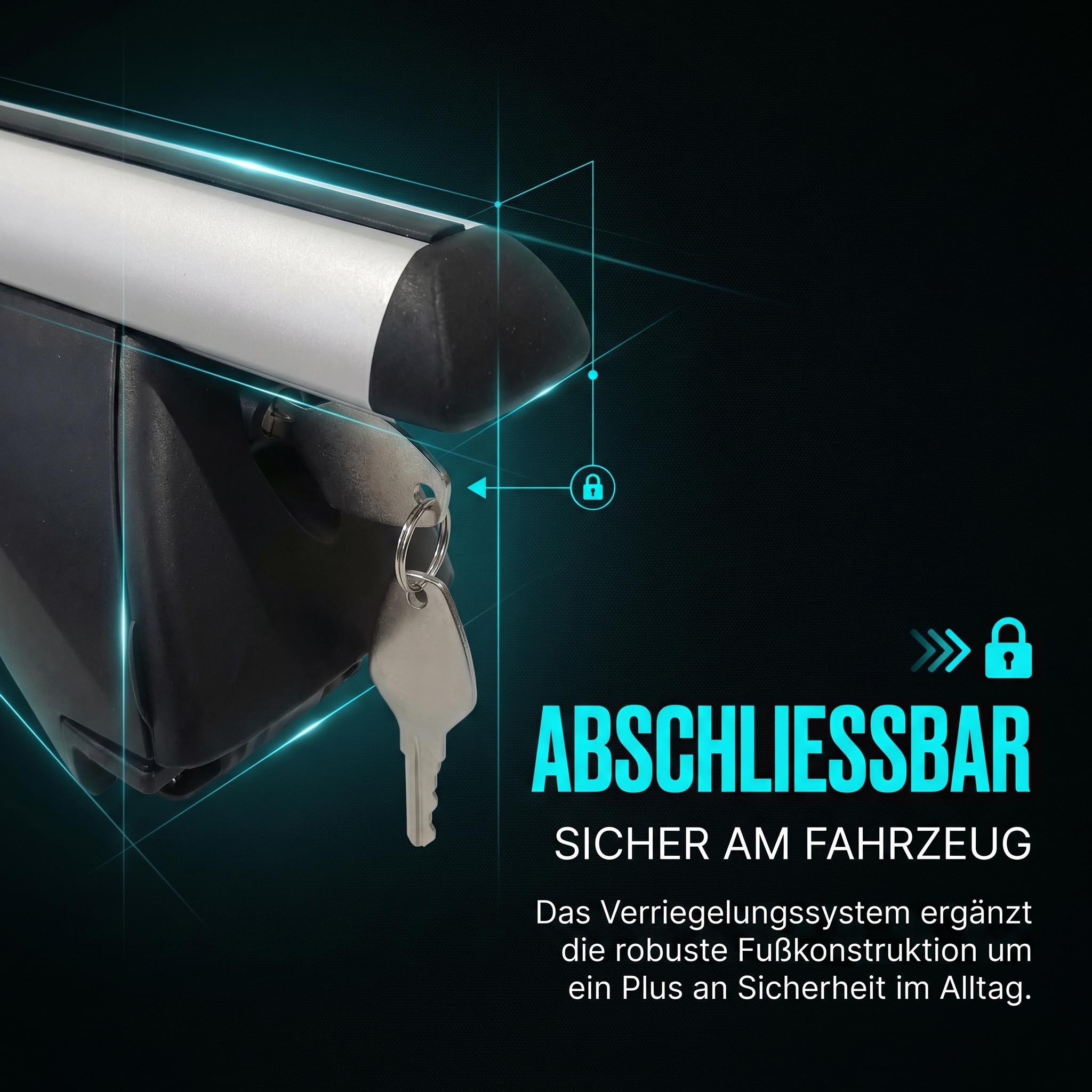 Dachbox VDPJUXT400 400Ltr schwarz abschließbar  + Alu Dachträger RB003 kompatibel mit für VW Touran (5Türer) ab 2015