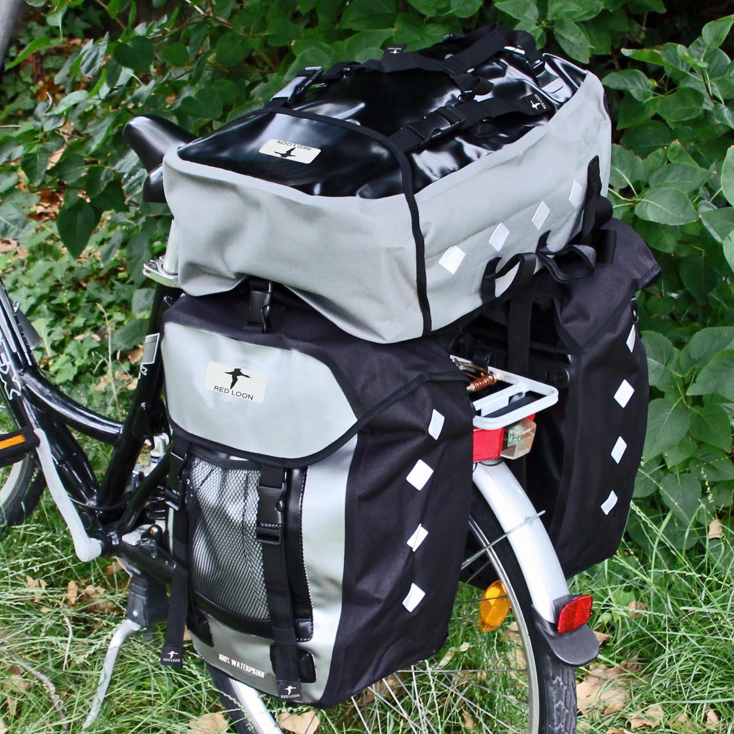 Red Loon Pro 3er Set Packtasche LKW-Plane 2 Hecktaschen 1 Rucksack Gepäckträger