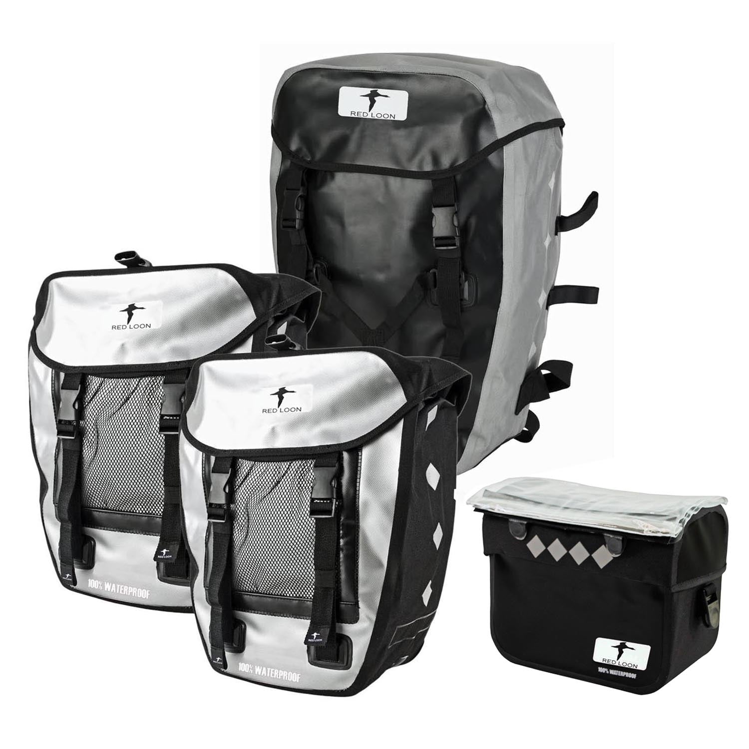 Red Loon Pro 3fach Packtasche + Lenkertasche Gepäckträgertasche Fahrradtasche