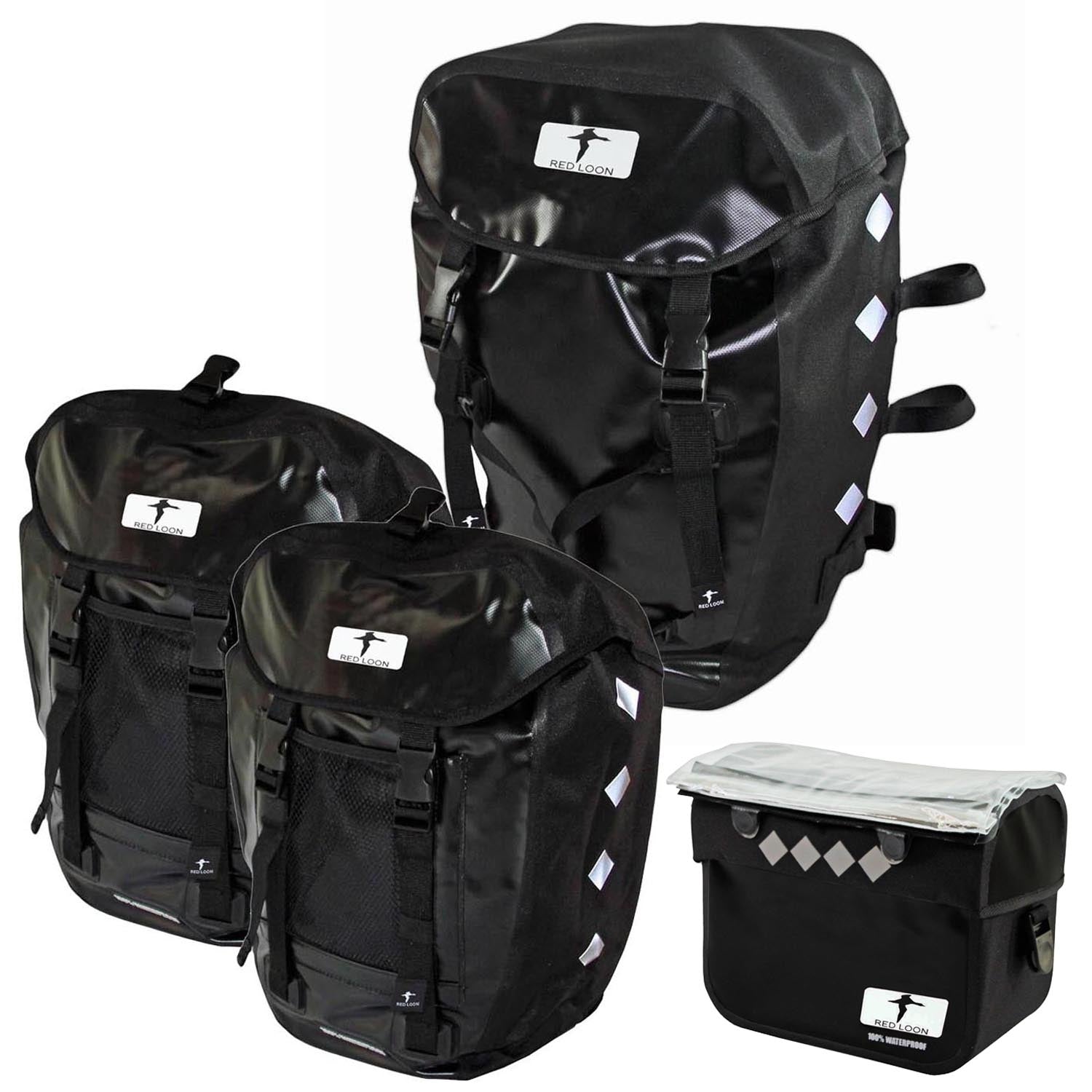 Red Loon Pro 3fach Packtasche + Lenkertasche Gepäckträgertasche Fahrradtasche