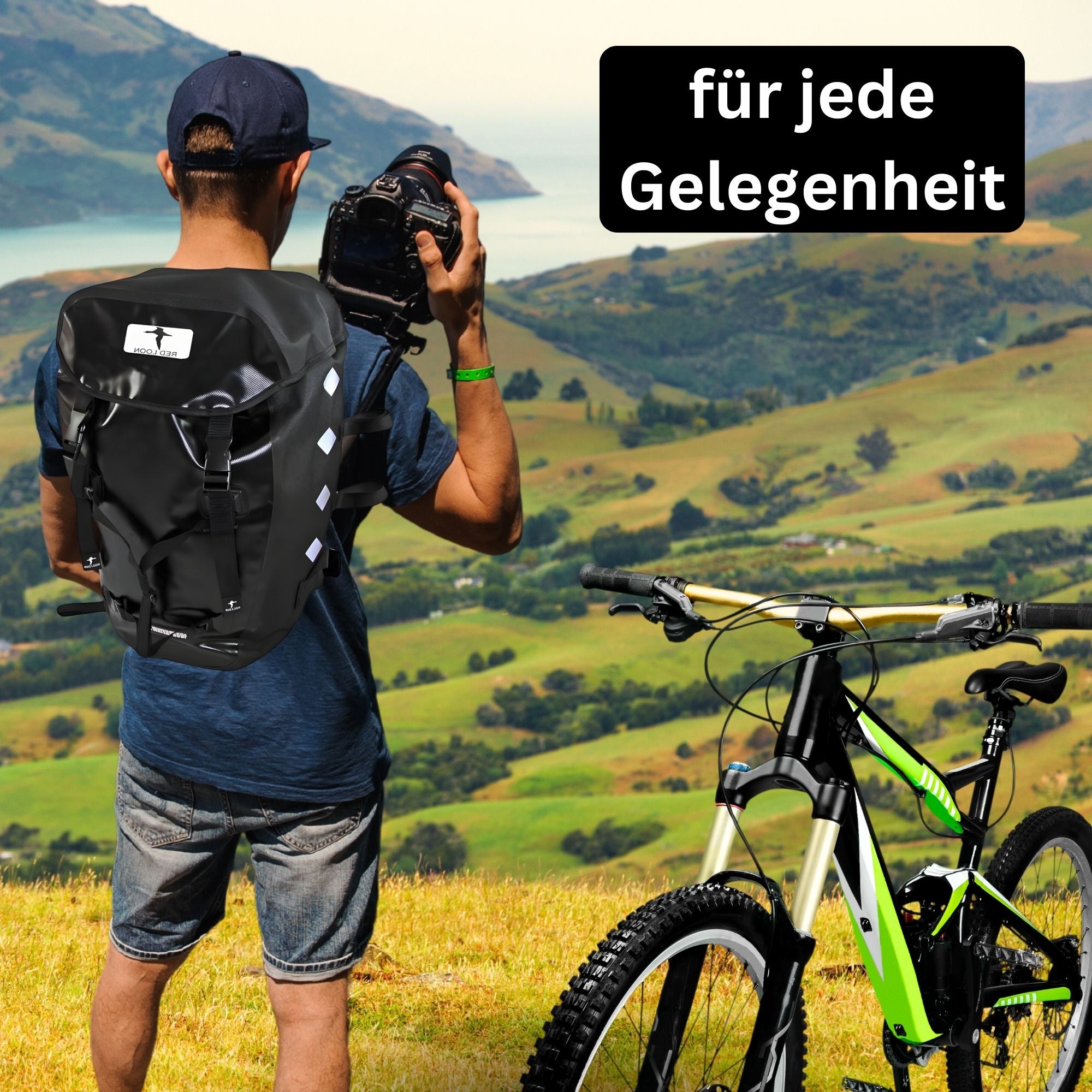 Red Loon Pro Fahrradrucksack Rad Rucksack LKW-Plane reißfest wasserdicht