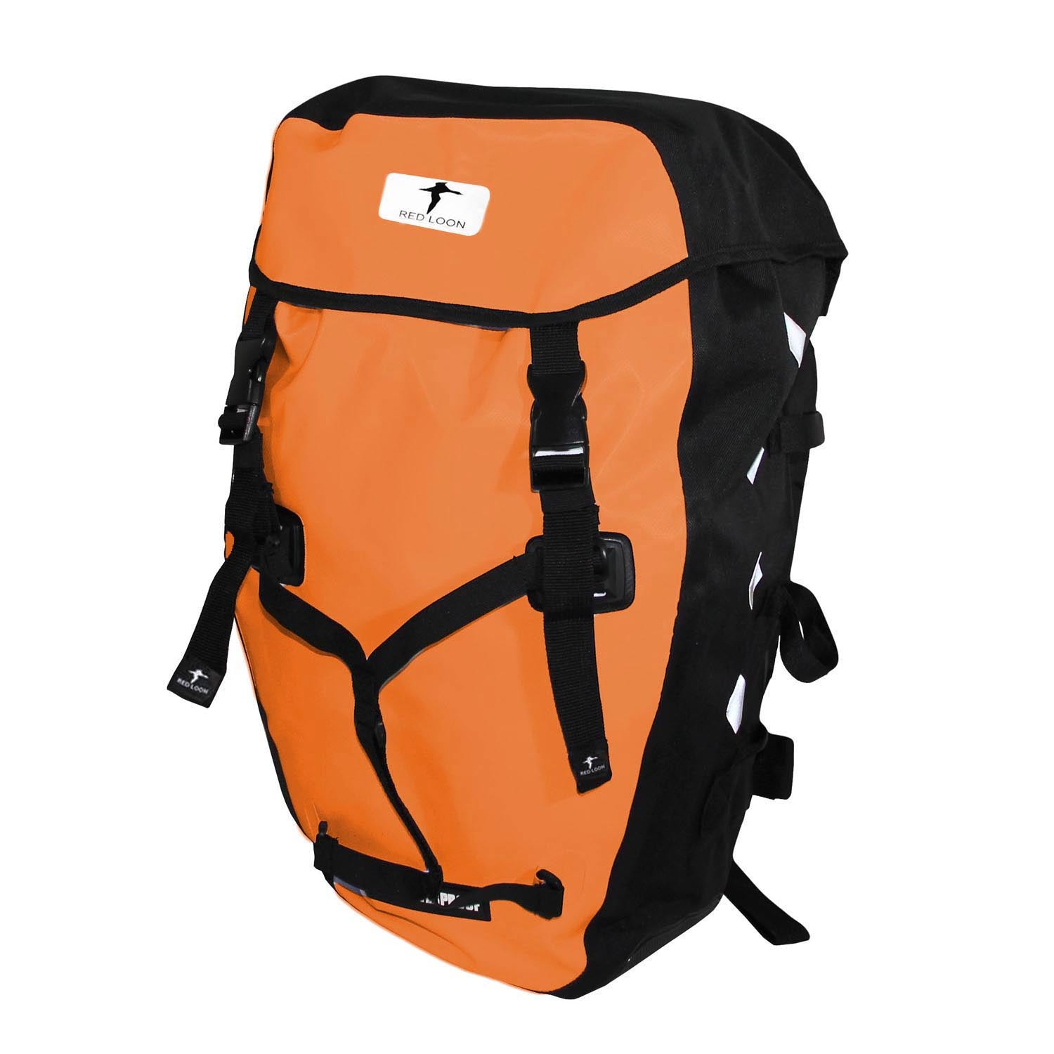 Red Loon Pro Fahrradrucksack Rad Rucksack LKW-Plane reißfest Wasserdicht (Orange/Schwarz)