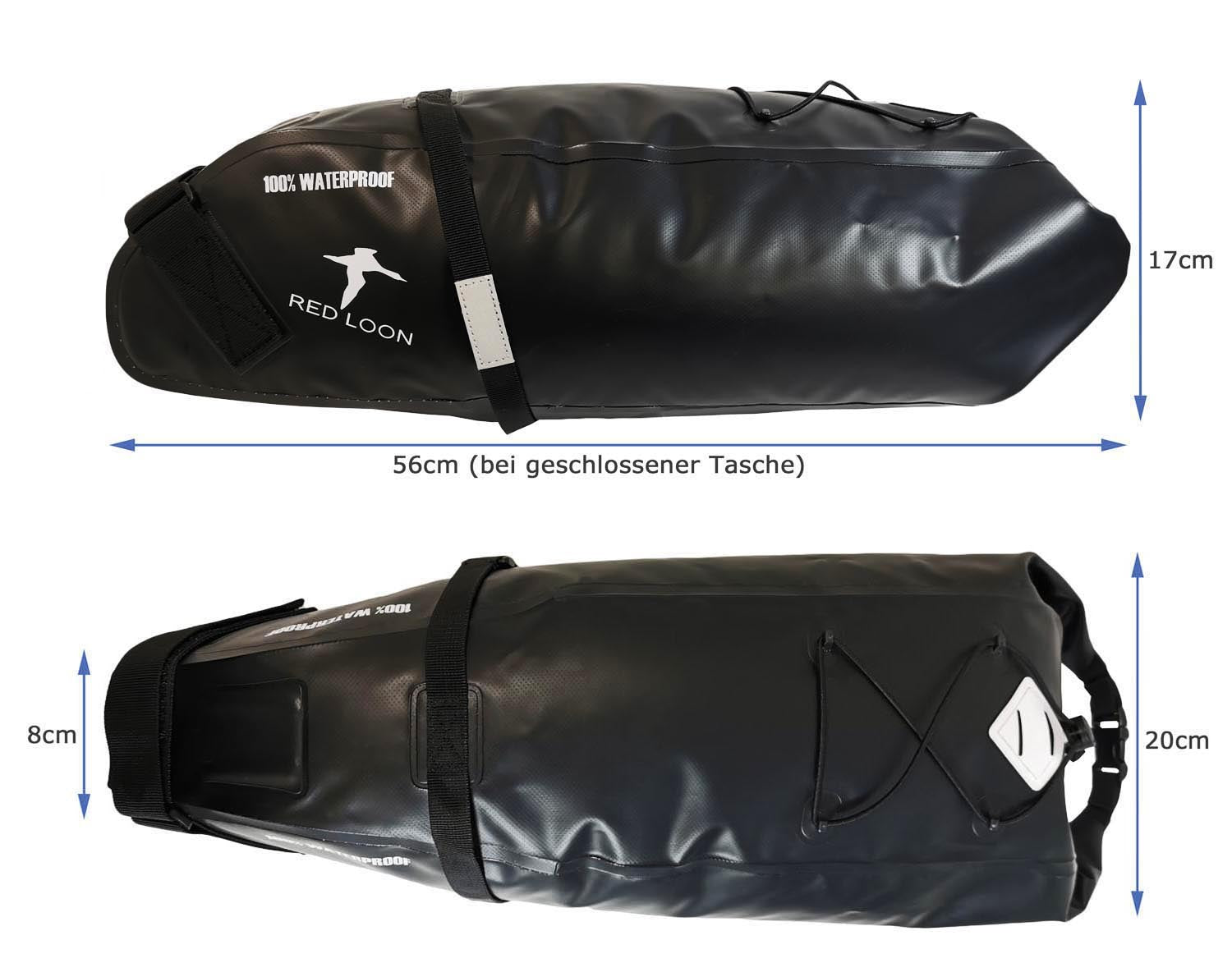 Satteltasche Red Loon Backloader 15Ltr wasserdicht Fahrradtasche Bikepacking