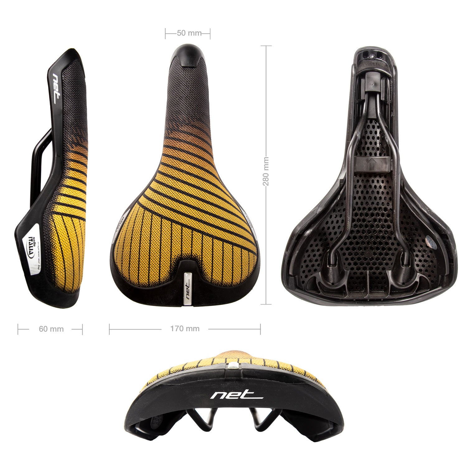 Fahrradsattel Selle Italia Net Gold Lines Sattel Urban Trekking Fitness e Bike