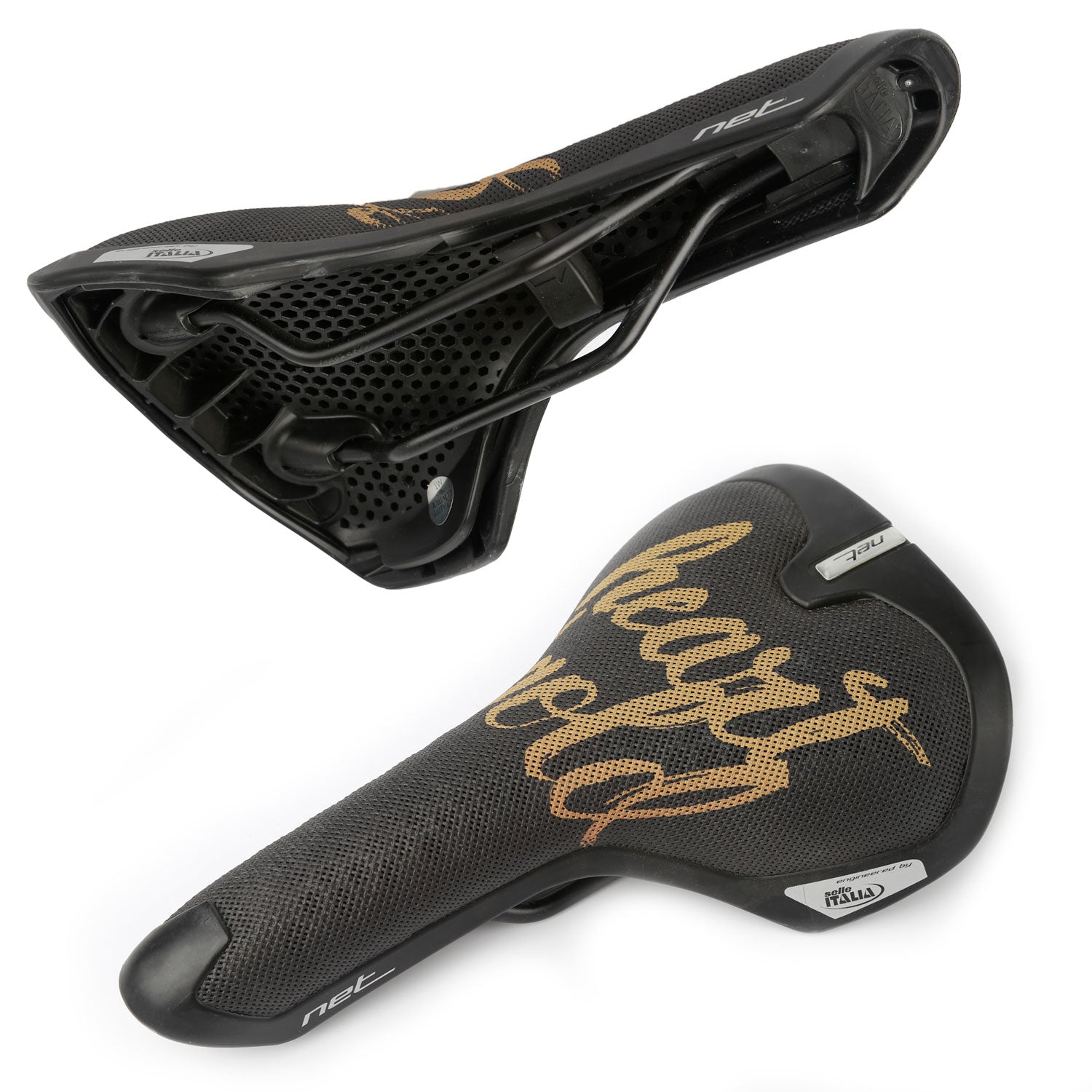 Fahrradsattel Selle Italia Net Black Gold Sattel Urban Trekking Fitness eBike