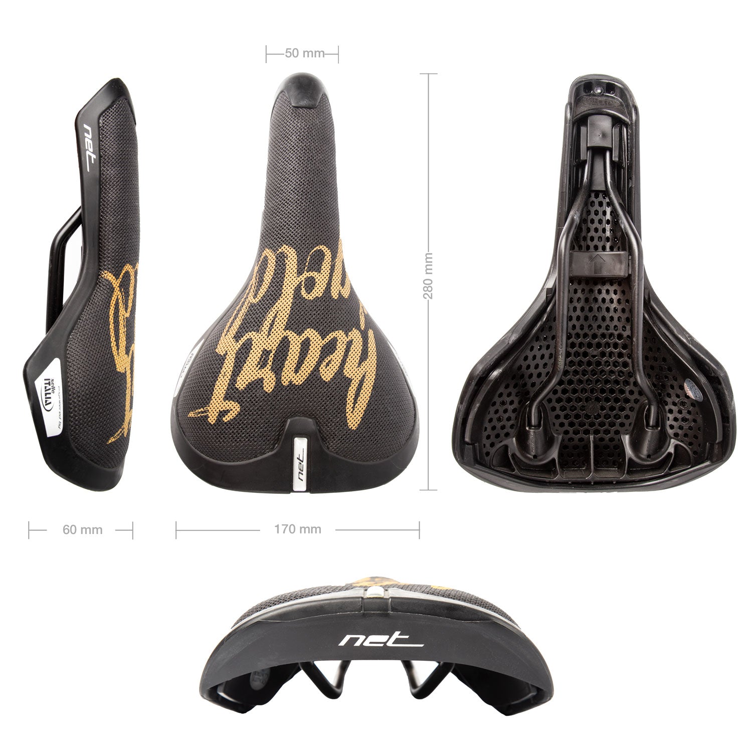 Fahrradsattel Selle Italia Net Sattel Urban Trekking Fitness e Bike Unisex