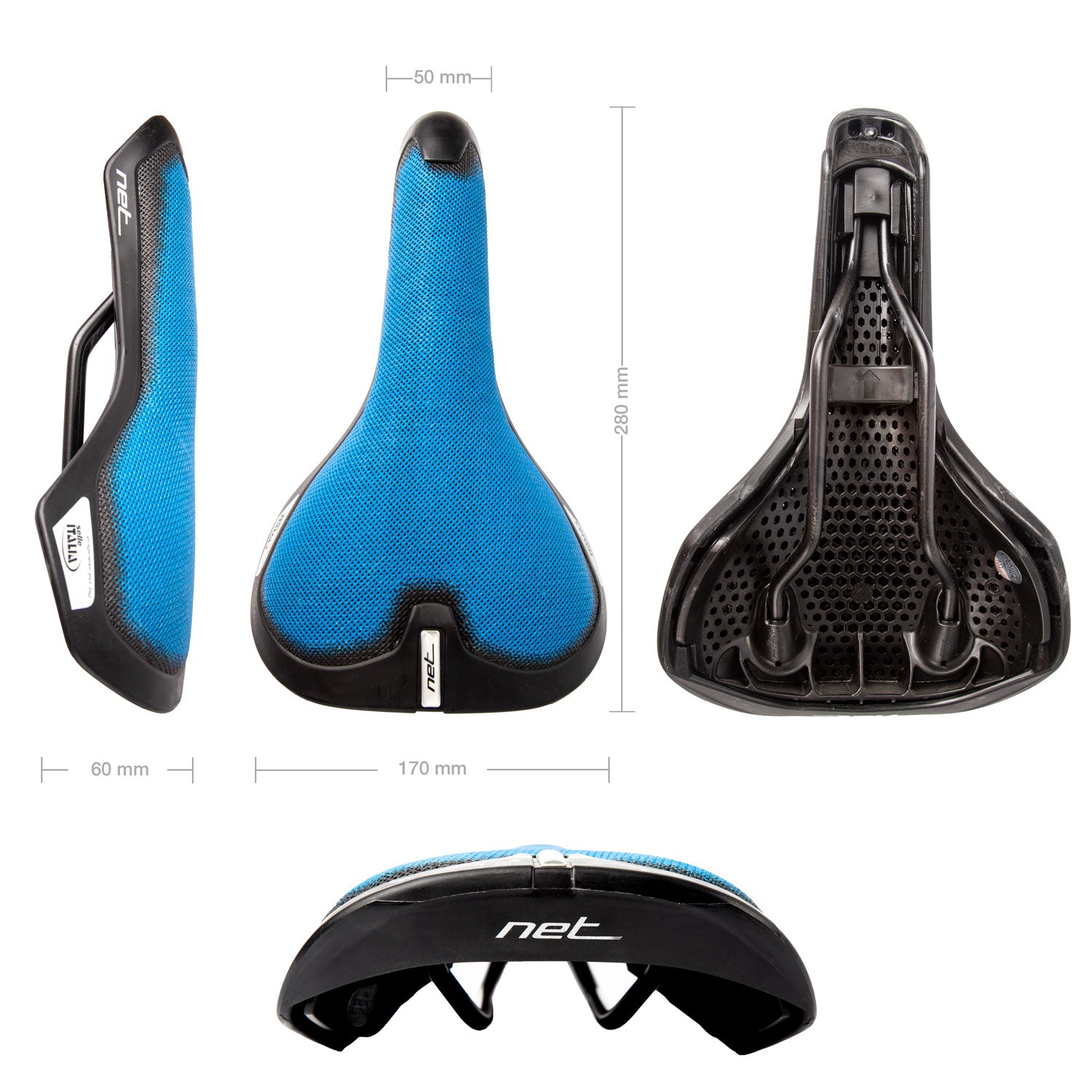 Fahrradsattel Selle Italia Net Blue Ocean Sattel Urban Trekking Fitness e Bike