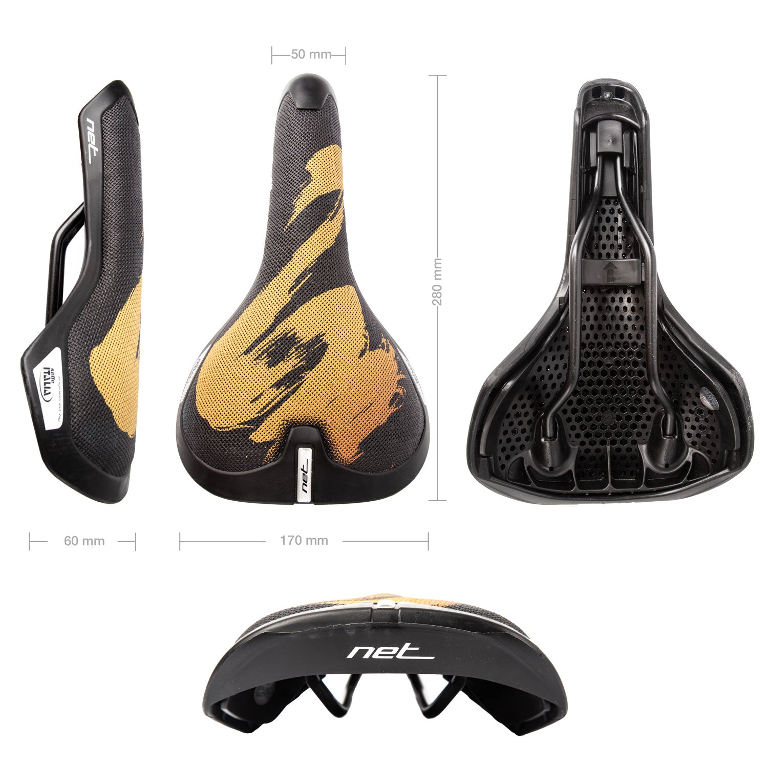 Fahrradsattel Selle Italia Net Sattel Urban Trekking Fitness e Bike Unisex