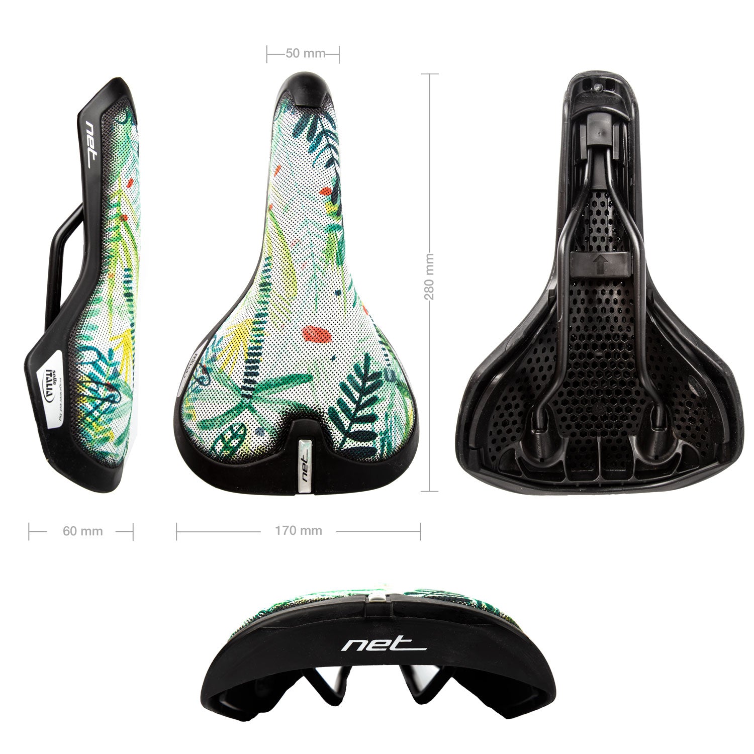 Fahrradsattel Selle Italia Net Sattel Urban Trekking Fitness e Bike Unisex