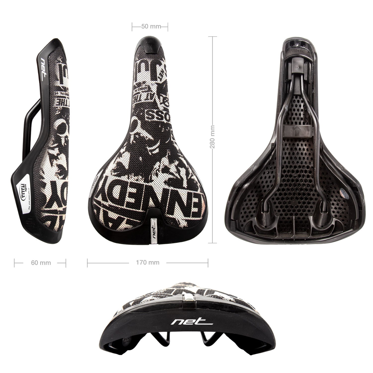 Fahrradsattel Selle Italia Net Sattel Urban Trekking Fitness e Bike Unisex