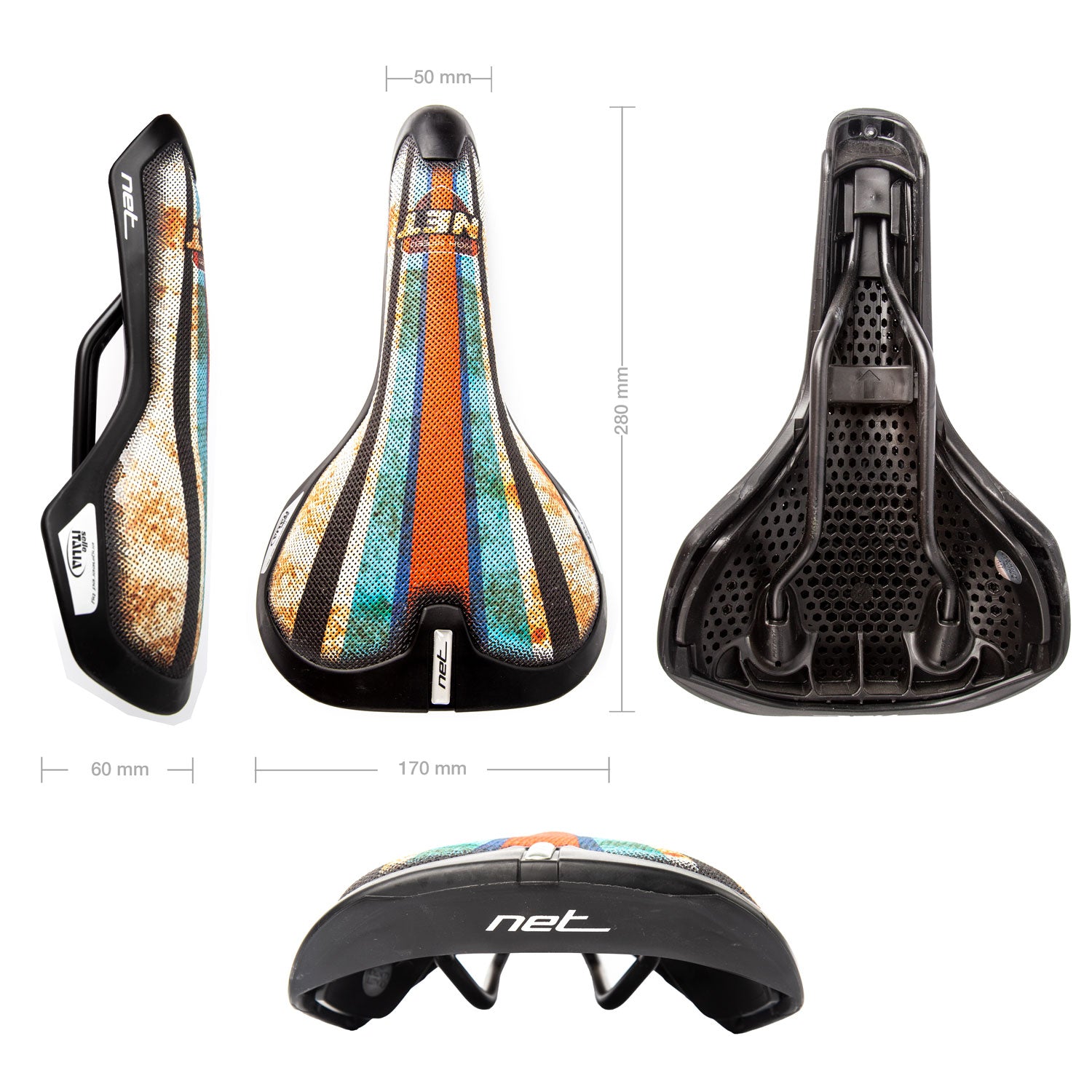 Fahrradsattel Selle Italia Net Sattel Urban Trekking Fitness e Bike Unisex