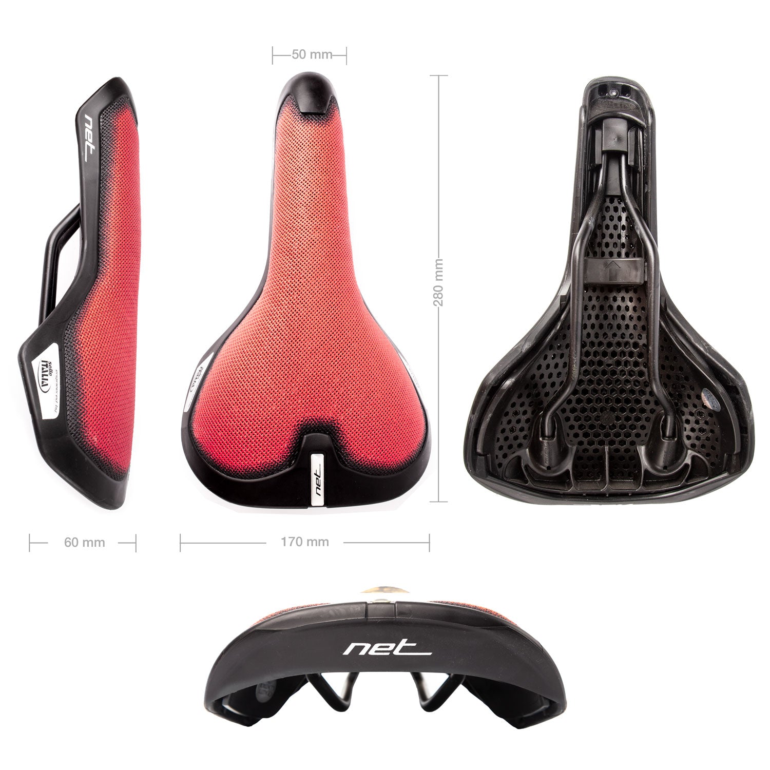 Fahrradsattel Selle Italia Net Sattel Urban Trekking Fitness e Bike Unisex