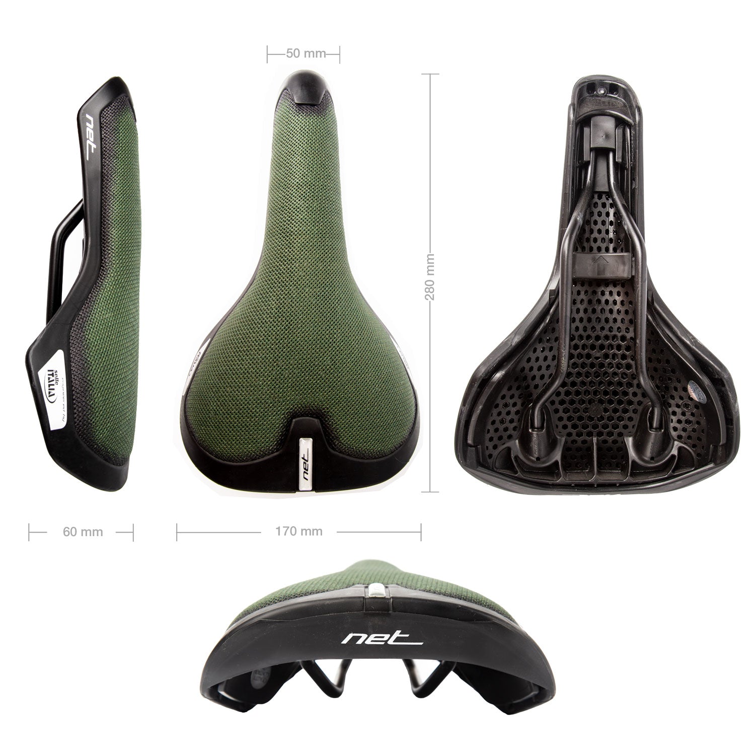 Fahrradsattel Selle Italia Net Sattel Urban Trekking Fitness e Bike Unisex