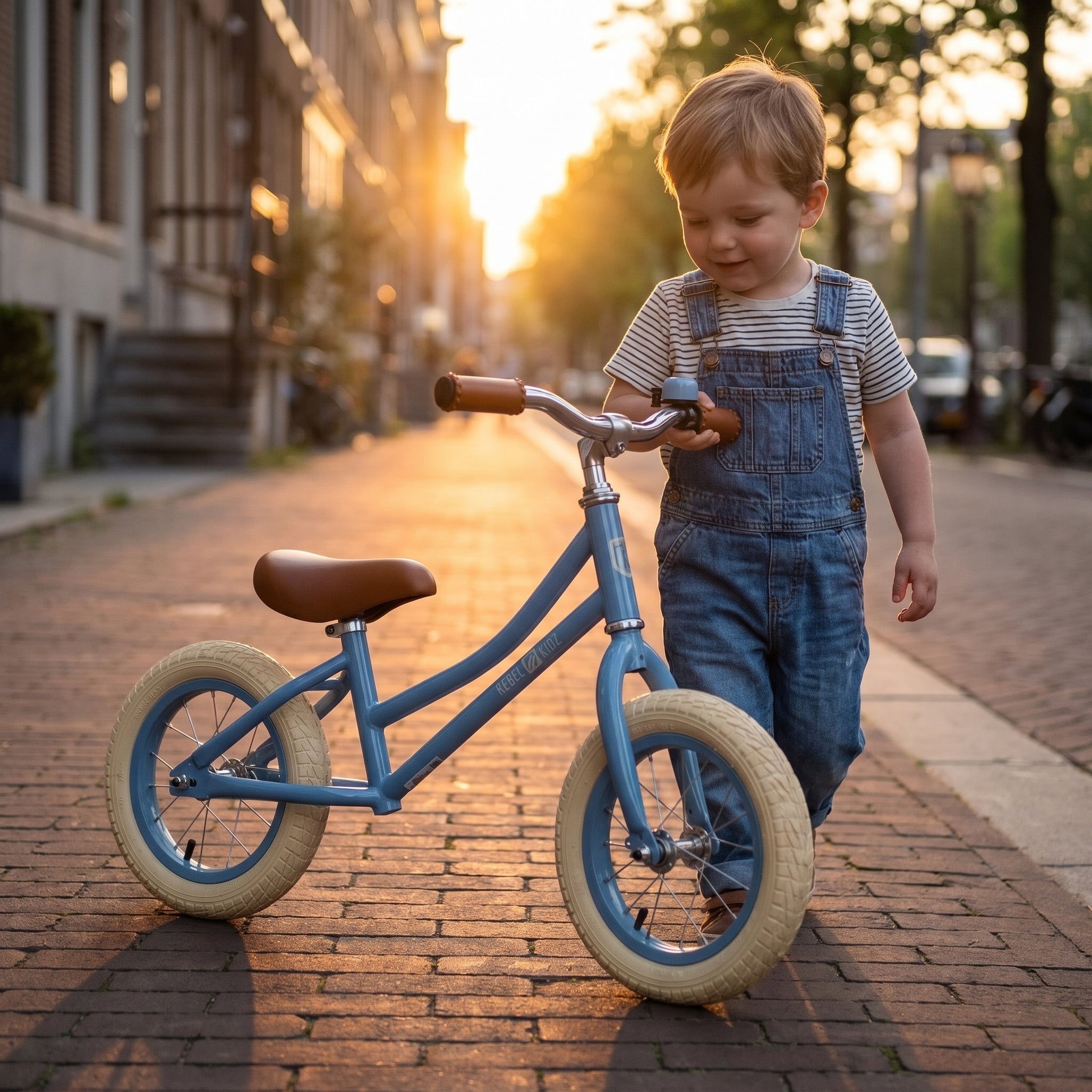 Nostalgie Lauflernrad Kinder Laufrad Kinderlaufrad Lauffahrrad im Retro-Look - Red Loon Air Classic - 12,5" Luftbereifung - aus hochwertigem Stahl - von 2 bis 5 Jahren - Balance Bike Lernfahrrad