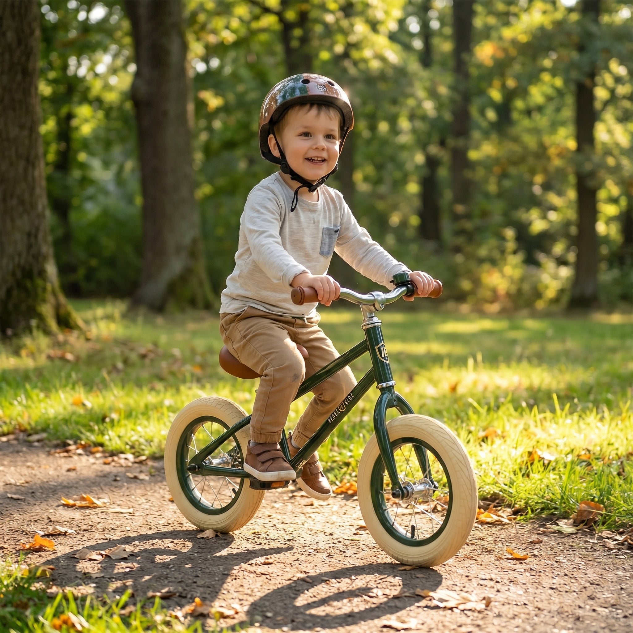 Nostalgie Lauflernrad Kinder Laufrad Kinderlaufrad Lauffahrrad im Retro-Look - Red Loon Air Classic - 12,5" Luftbereifung - aus hochwertigem Stahl - von 2 bis 5 Jahren - Balance Bike Lernfahrrad