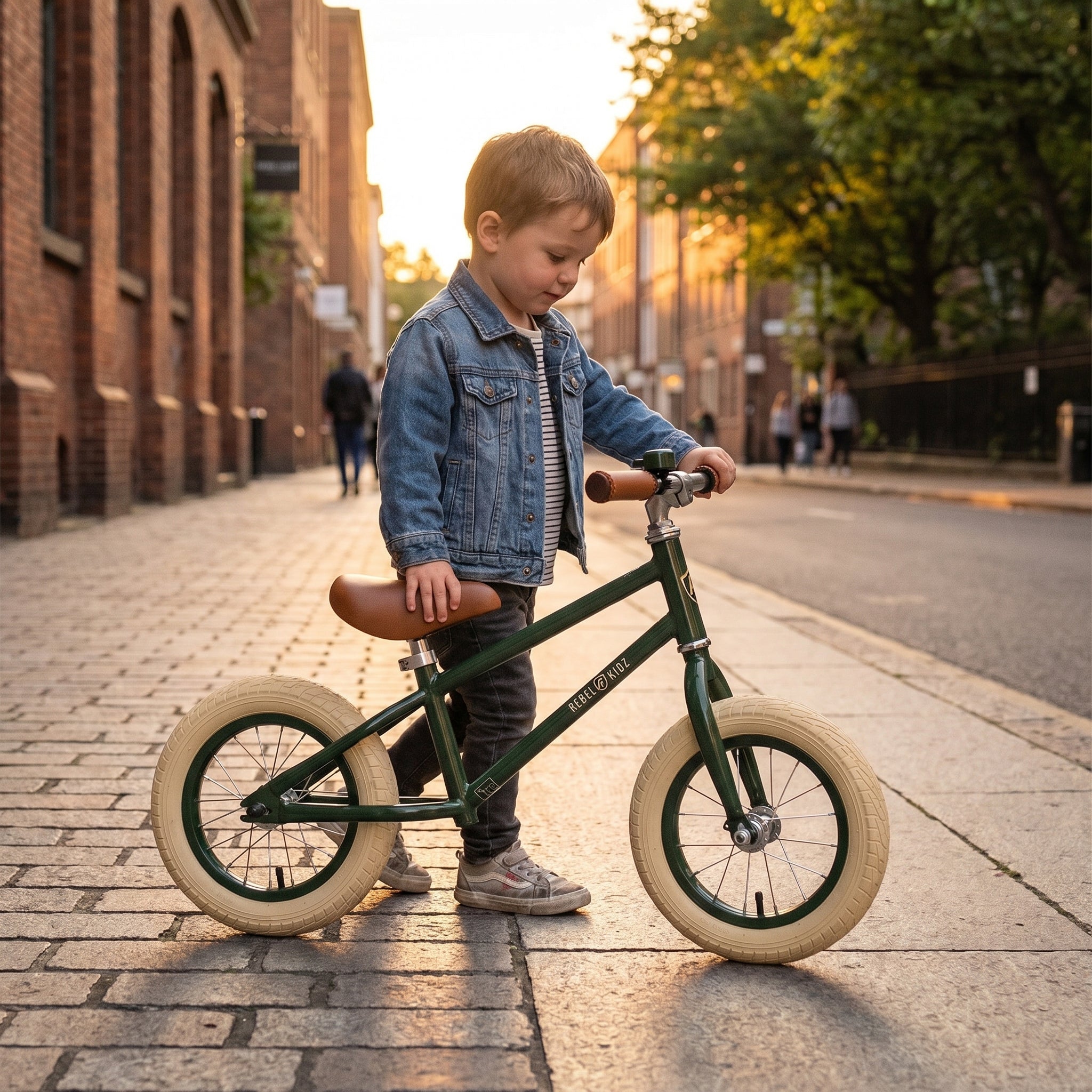 Nostalgie Lauflernrad Kinder Laufrad Kinderlaufrad Lauffahrrad im Retro-Look - Red Loon Air Classic - 12,5" Luftbereifung - aus hochwertigem Stahl - von 2 bis 5 Jahren - Balance Bike Lernfahrrad