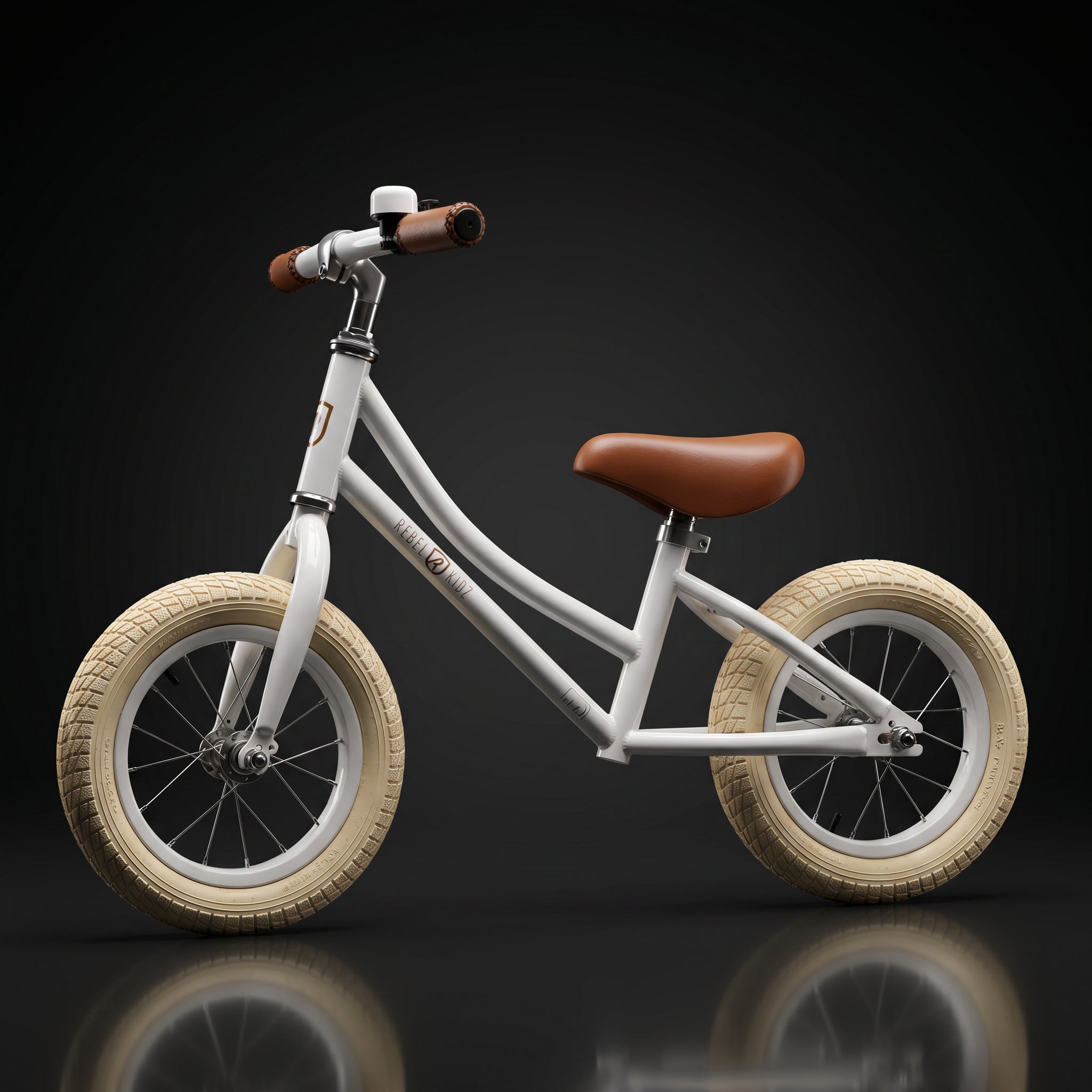 Nostalgie Lauflernrad Kinder Laufrad Kinderlaufrad Lauffahrrad im Retro-Look - Red Loon Air Classic - 12,5" Luftbereifung - aus hochwertigem Stahl - von 2 bis 5 Jahren - Balance Bike Lernfahrrad