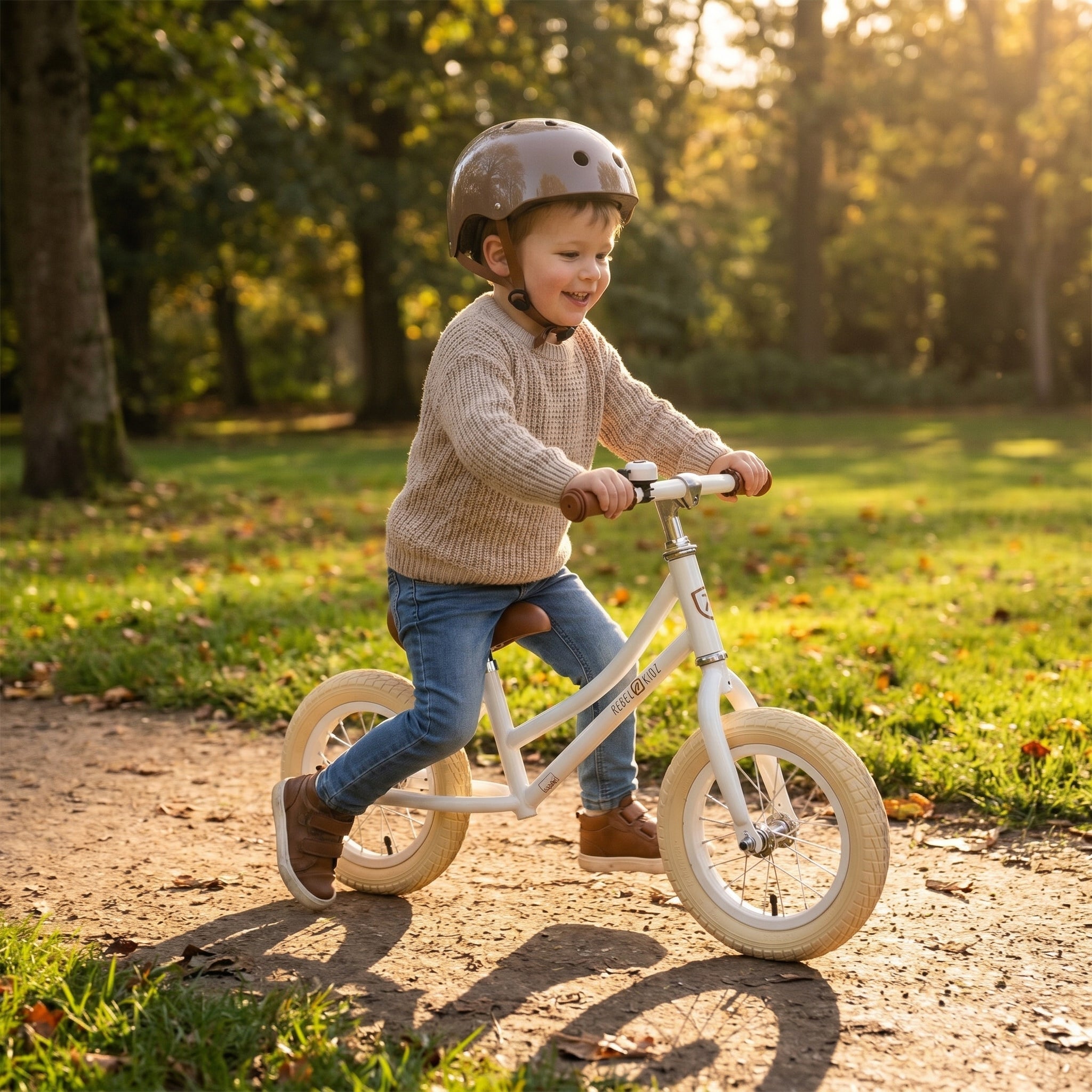 Nostalgie Lauflernrad Kinder Laufrad Kinderlaufrad Lauffahrrad im Retro-Look - Red Loon Air Classic - 12,5" Luftbereifung - aus hochwertigem Stahl - von 2 bis 5 Jahren - Balance Bike Lernfahrrad