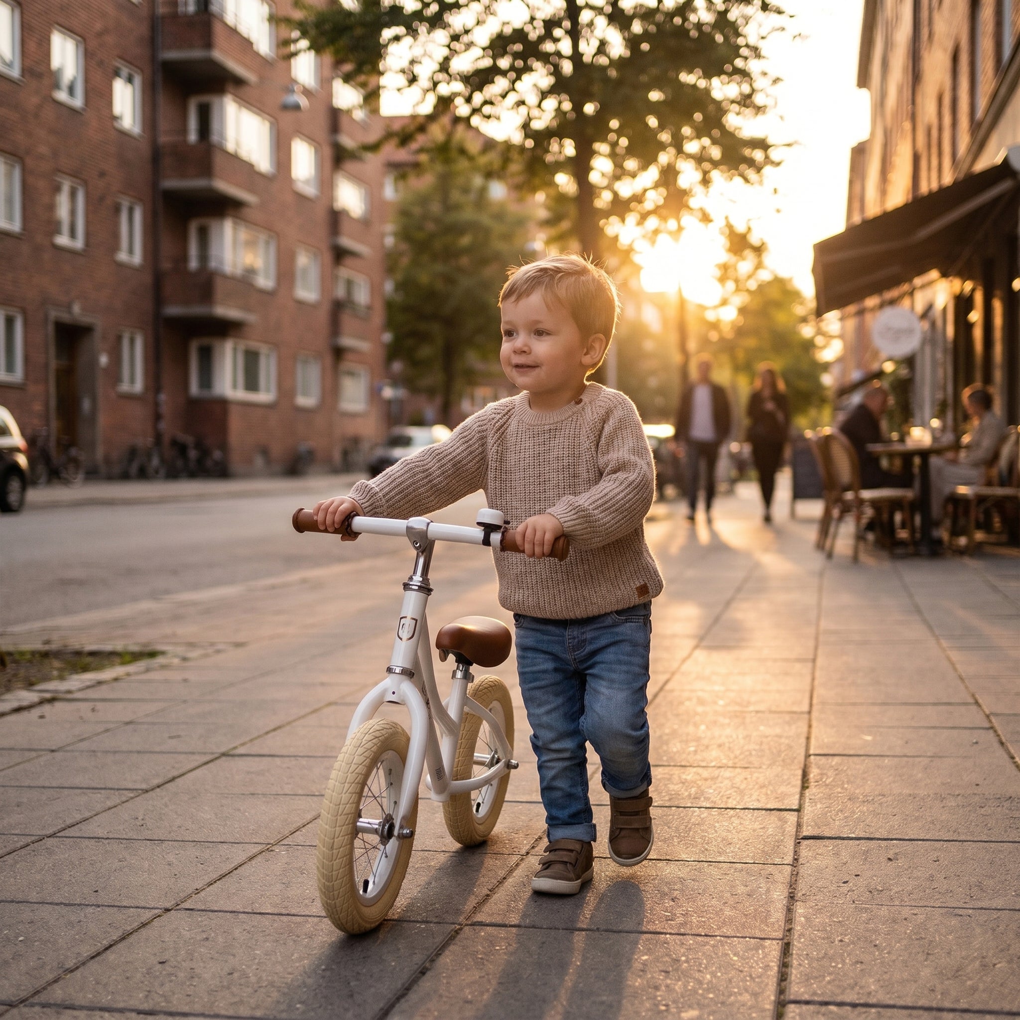 Nostalgie Lauflernrad Kinder Laufrad Kinderlaufrad Lauffahrrad im Retro-Look - Red Loon Air Classic - 12,5" Luftbereifung - aus hochwertigem Stahl - von 2 bis 5 Jahren - Balance Bike Lernfahrrad