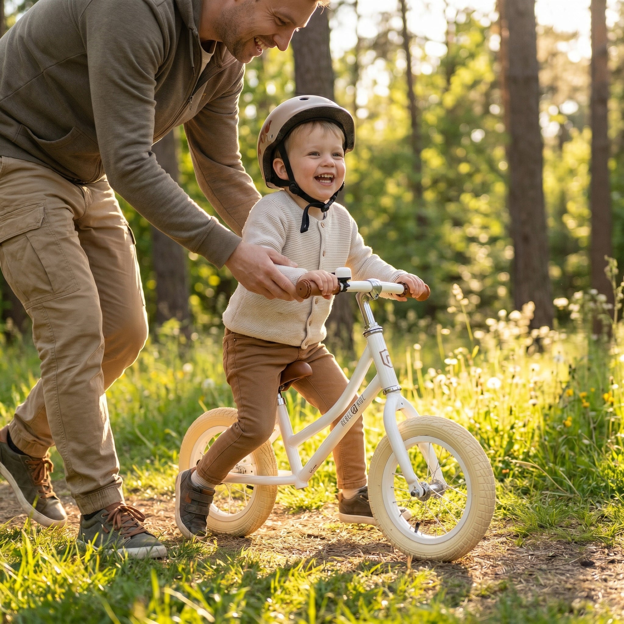 Nostalgie Lauflernrad Kinder Laufrad Kinderlaufrad Lauffahrrad im Retro-Look - Red Loon Air Classic - 12,5" Luftbereifung - aus hochwertigem Stahl - von 2 bis 5 Jahren - Balance Bike Lernfahrrad