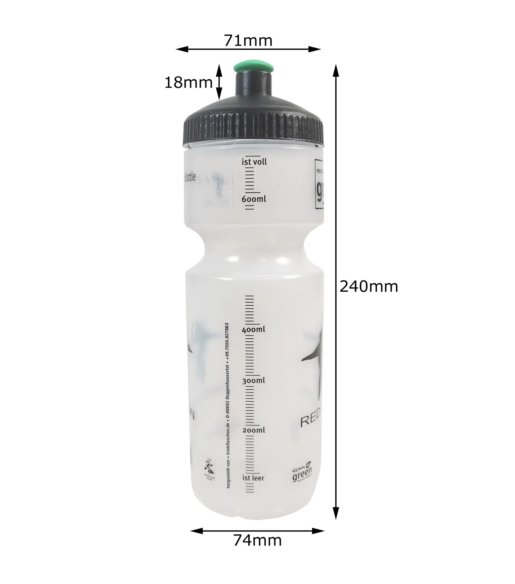 Bio Trinkflasche Red Loon Fahrradflasche Wasserflasche umweltfreundlich BPA-frei