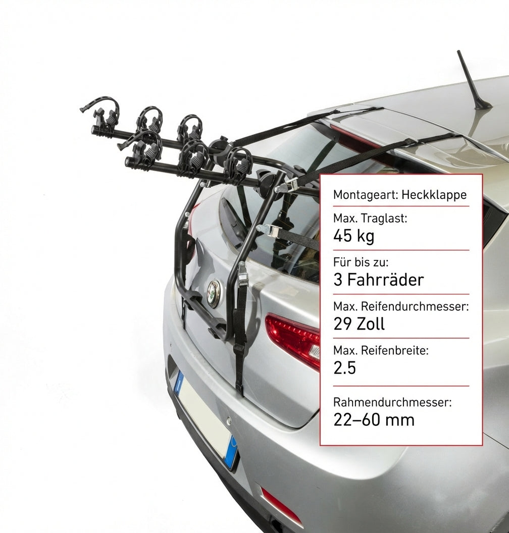 Heckträger Holiday Fahrradträger kompatibel mit Dacia Logan MCV ab 16