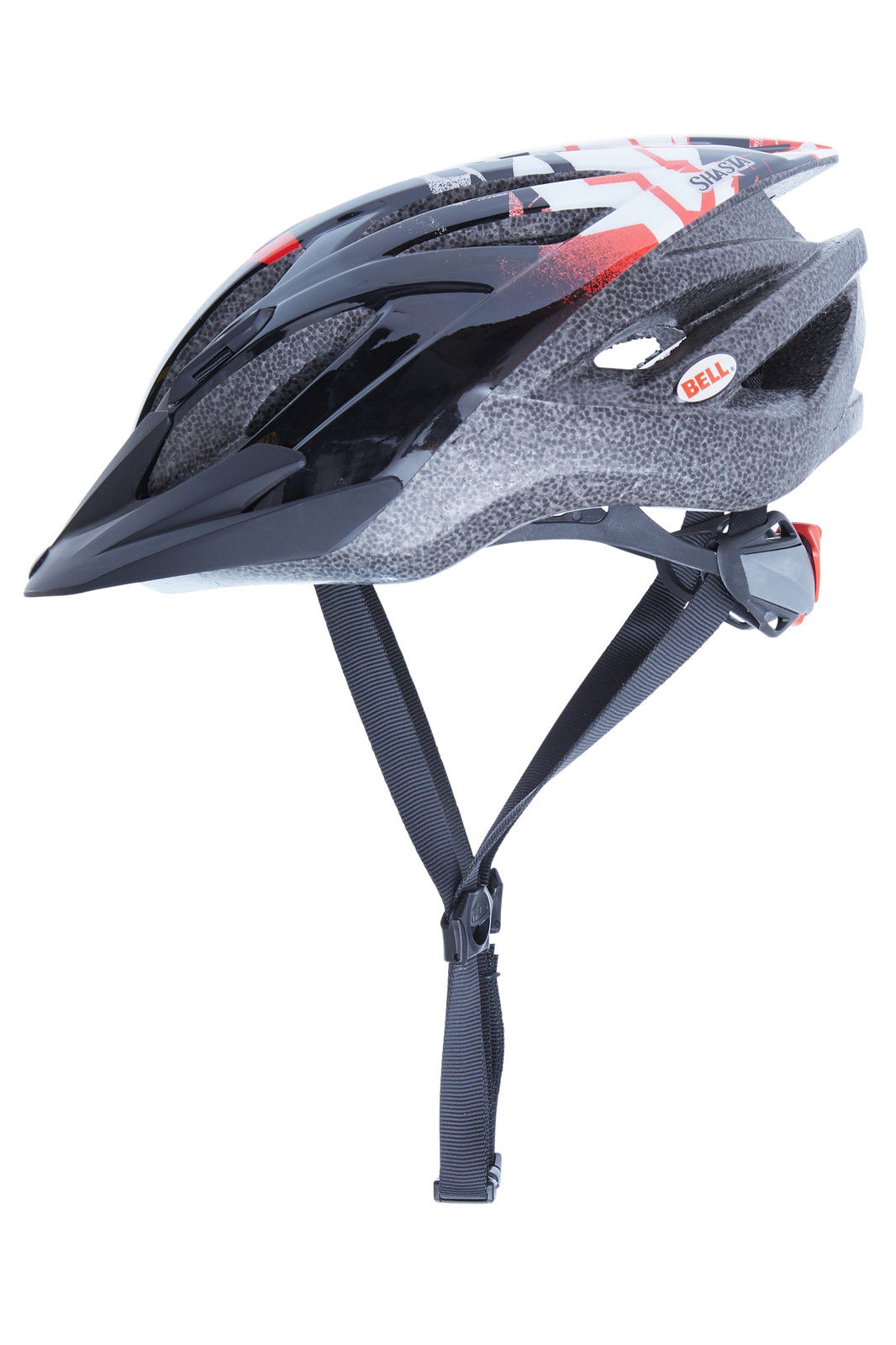 Bell Shasta Kinder Fahrradhelm black/red shattered S 50-57 cm MTB Radhelm Helm