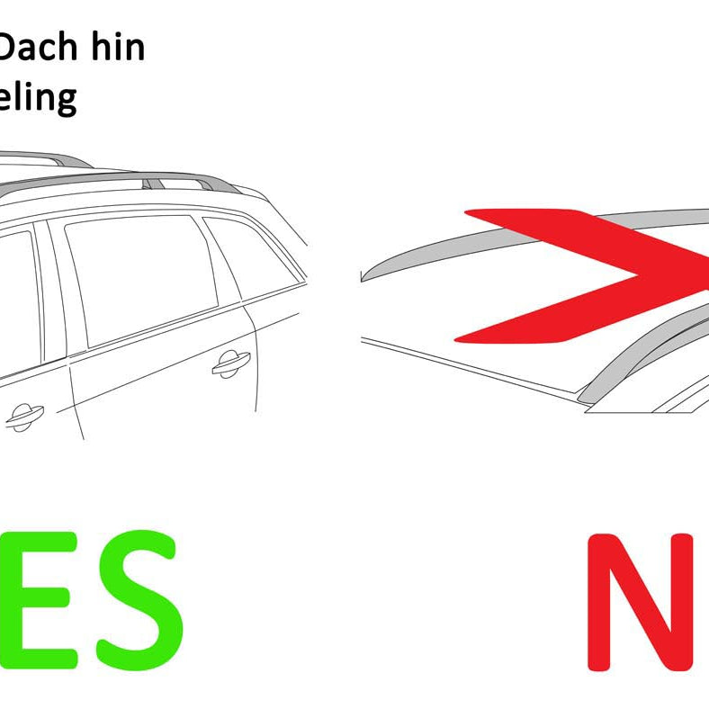 Dachbox VDPJUXT400 400Ltr schwarz abschließbar + Alu Relingträger VDP004L kompatibel mit für Skoda Fabia Kombi ab 00