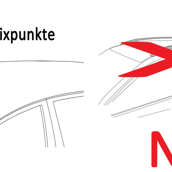 Dachbox VDPJUXT600 600 Liter abschließbar + Dachträger K1 MEDIUM kompatibel mit für Toyota C-HR (5Türer) ab 16