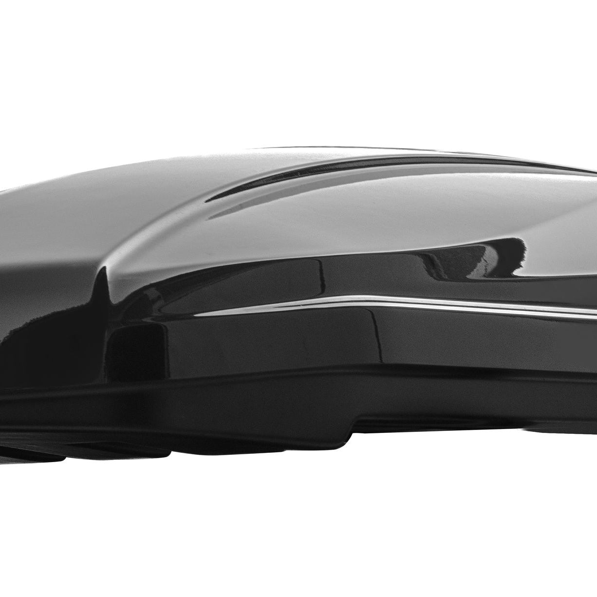 DACHBOX STRIKE 440 Liter schwarz hochglanz + Dachträger/Relingträger KING1 112 cm kompatibel mit für Audi A6 (4A/C8) Avant (5 Türer) ab 18