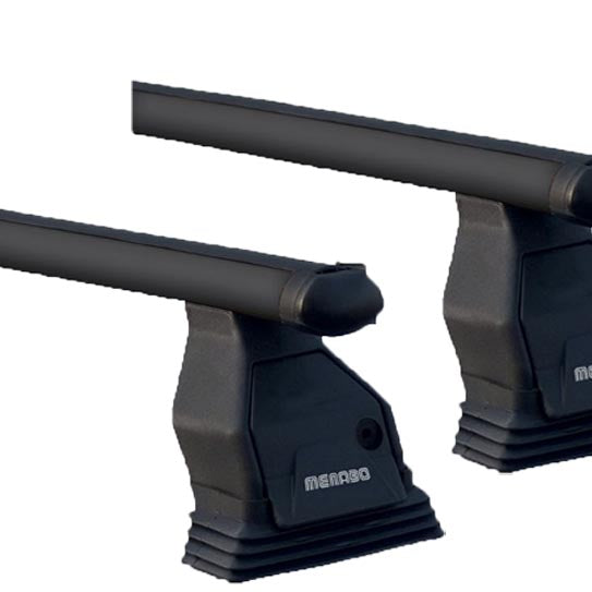 Dachbox VDPCA480 480 Ltr carbonlook  + Stahl Dachträger Menabo Tema kompatibel mit für Mercedes CLA Shooting Brake (X117 Kombi 5 Türer) ab 2015